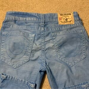 Rare True Religion Blue Corduroy with Vintage Label 32x34 Dusty Blue